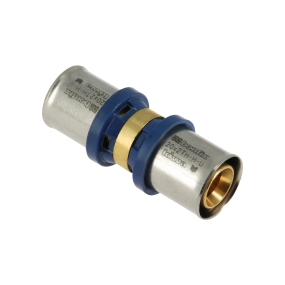 Alu-pers rechte koppeling 25x25mm (Bonfix)